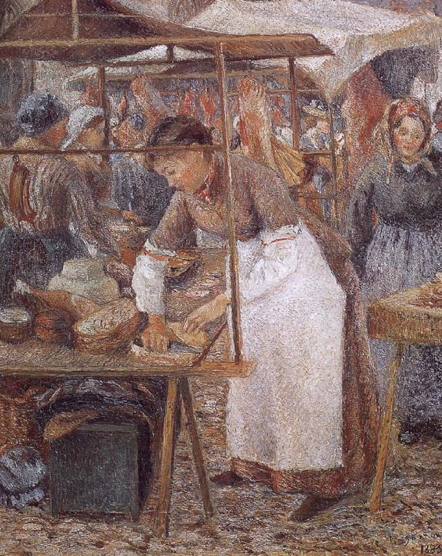 Camille Pissarro woman selling pork Germany oil painting art